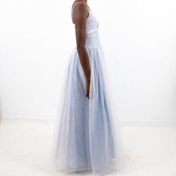 Vintage 90s 2 Cinderella Ball Gown Dress Blue - Picture 6 of 9